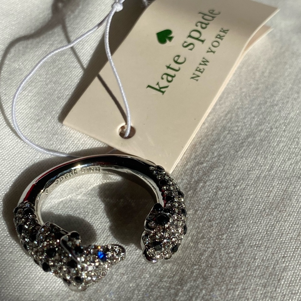 NWT Kate Spade Silver and Gem Ring